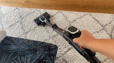 Using the Shark Bagless Cylinder Pet Vacuum CZ250UKT on a rug